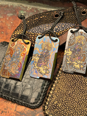 Timascus "Santa Muerte Big In Japan" Compact Cutting Card™